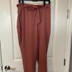 LC Lauren Conrad Mauve Pink Paperbag Pants